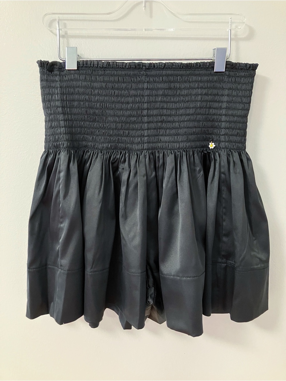 Natural Life | Black Smocked Bubble Skort S Boho Festival Minimalist Summer